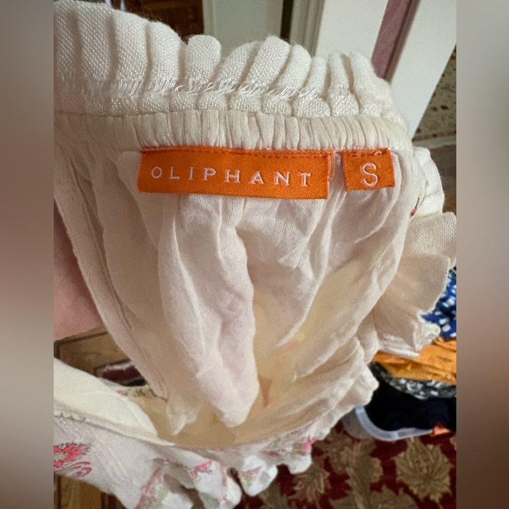 Oliphant Cream Dress with Pink Floral Details - Picture 12 of 13